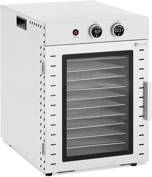 Disidratatore alimentare per uso professionale 1, 000 watt 12 piani 40 litri vetro temperato acciaio inossidabile 14_0008888