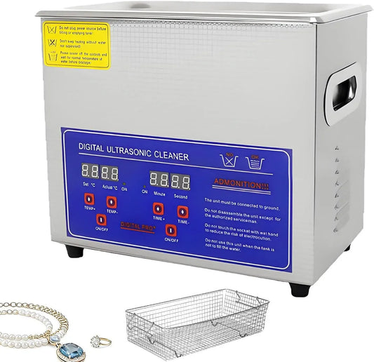 riscaldatore, Pulitore, vasca per pulizia a ultrasuoni, 30 L, timer, industriale, professionale, funzione riscaldante, per Orologi