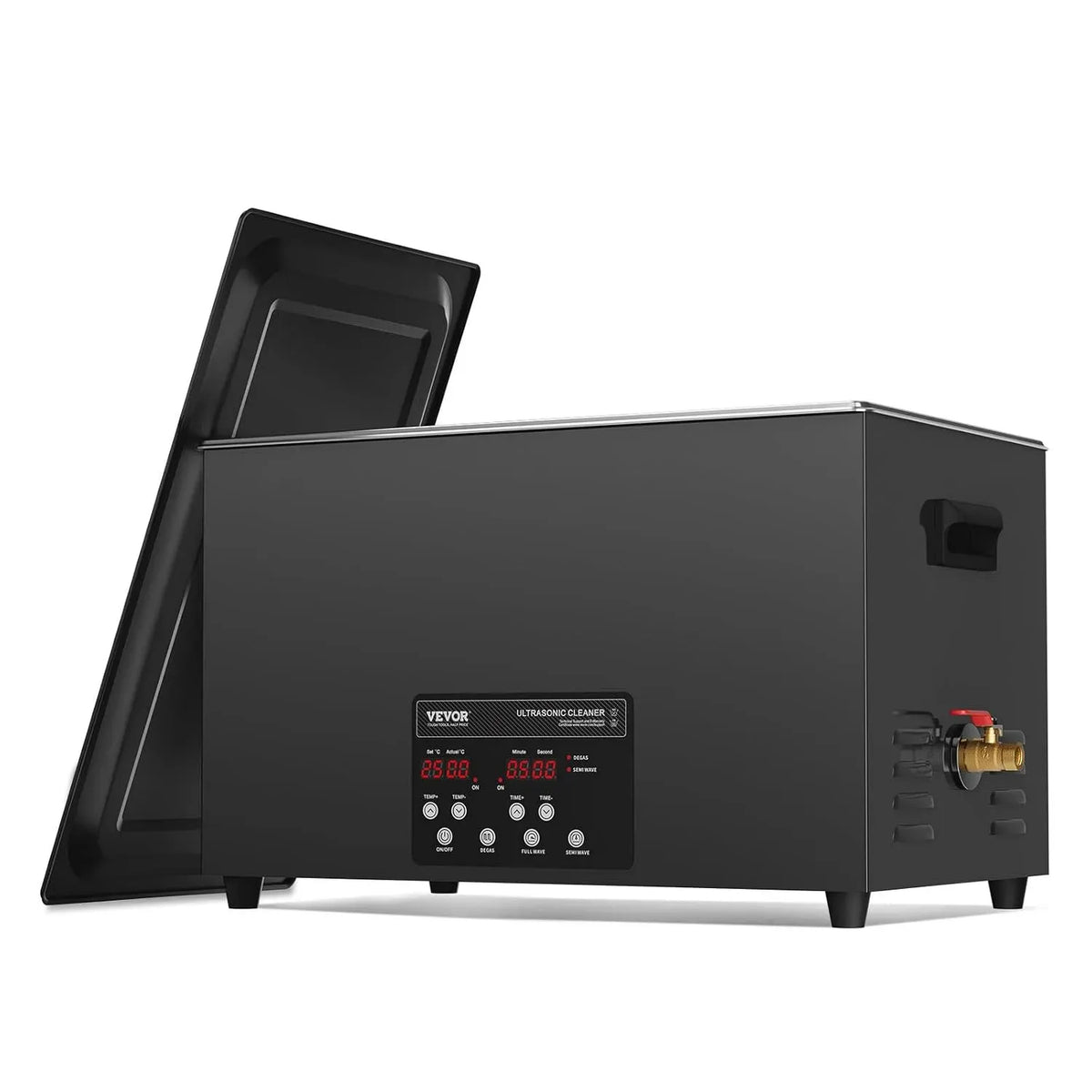 VEVOR 40kHz Macchina per Pulizia, Riscaldatore, Pulitore, vasca per pulizia a ultrasuoni, 30 L, 600 W, timer, industriale, funzione riscaldante