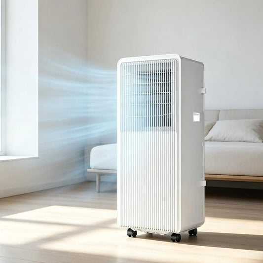 Condizionatore 14000BTU, portatile, timer, timer 24 ore e kit di ventilazione per finestre