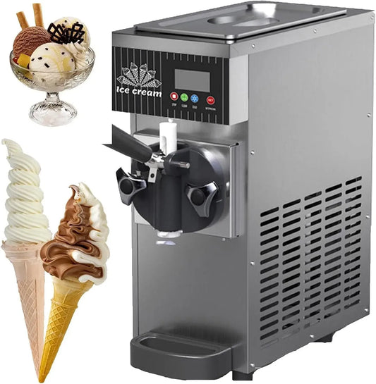 macchina per gelato e sorbetto, macchina da caffè elettrica, 5 Kg, display LCD, professionale, ristoranti, grigio