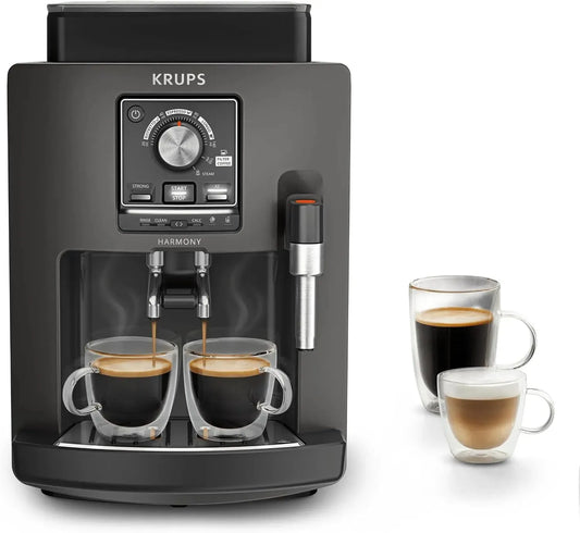 Krups EA508B Macchina da caffè automatica, vapore, 2 tazze contemporaneamente, 4 bevande caffè