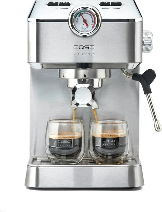 Caso Montalatte, cappuccinatore, acciaio inox, potente pompa Ulka da 19 bar, per caffè o cialde di caffè ESE, per 2 tazze