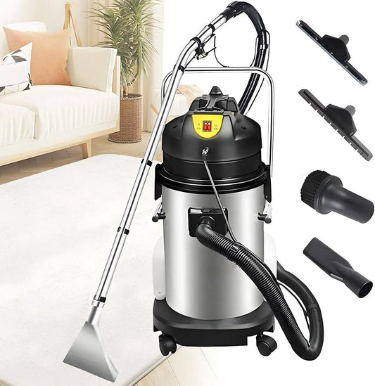 Aspirapolvere, 60 L, professionale, acciaio inox, estrattore Multiuso per tappeti asciutti e bagnati