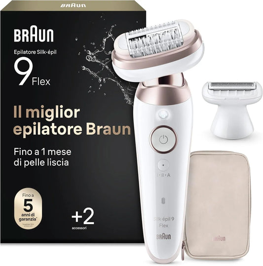 Braun epilatore elettrico da donna, Rasoio, effetto 3D, bianco, per Epilazione Semplice
