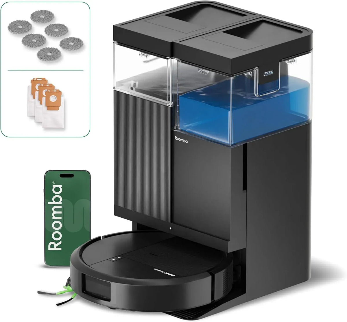 Robot aspirapolvere, 000 Pa, aspirapolvere robot, lavapavimenti elettrico, iRobot Roomba® Plus 516 Combo robot aspirapolvere lavapavimenti
