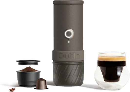Macchina per espresso, portatile, macchina da caffè espresso, OutIn Mino Macchina espresso elettrica portatile da viaggio autoriscaldante
