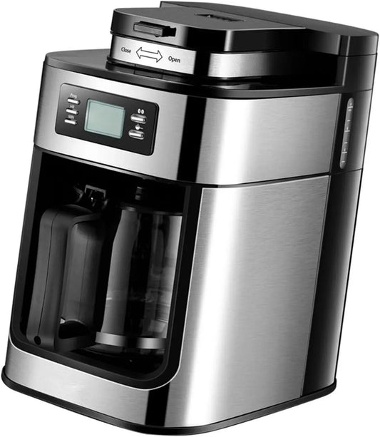 Macchina per caff, macinino per chicchi di caffè, macchina da caffè elettrica, 1,2 L, 1050 W, 8 Tazze, mantieni caldo