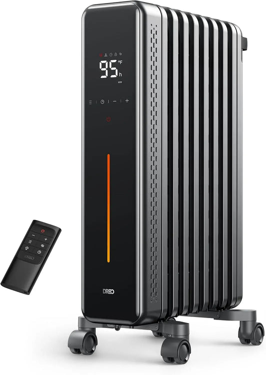 Termoventilatore, 2000 W, timer, Riscaldatori Elettrici Radianti da 2000W con Telecomando, 24 Timer, 4 Modalità
