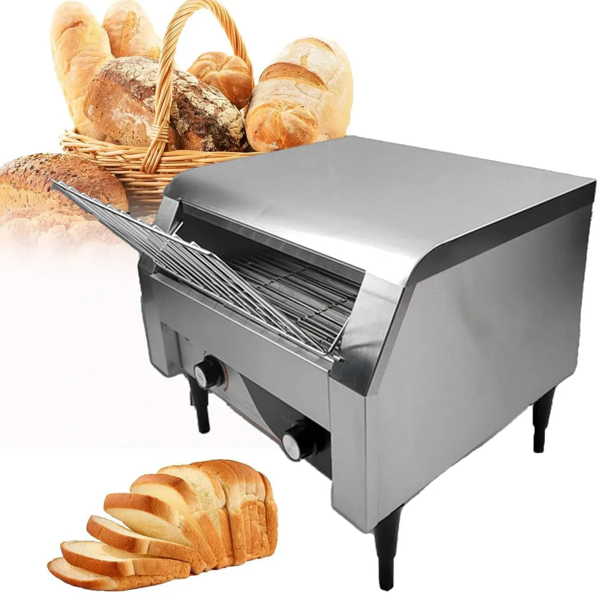Tostapane Silver-150, professionale, ristoranti, acciaio inox, argento