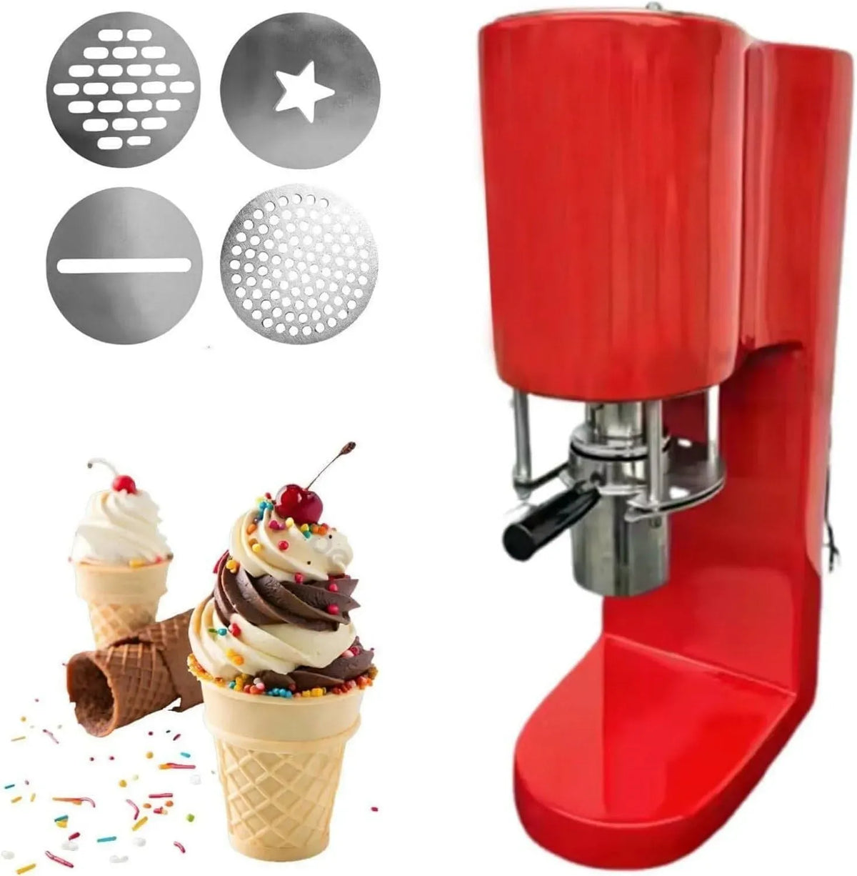 Macchina per Gelato, macchina per gelato e sorbetto, portatile, rosso, per Gelato elettrica Portatile