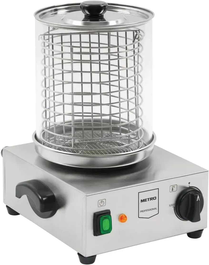 GHM1002 Macchina per Hot, 28.9 x 33.7 x 40 cm, 800 W, Ø 20 cm, 22 cm, acciaio inox, argento, vetro, per Hot Dog GHM1002, METRO