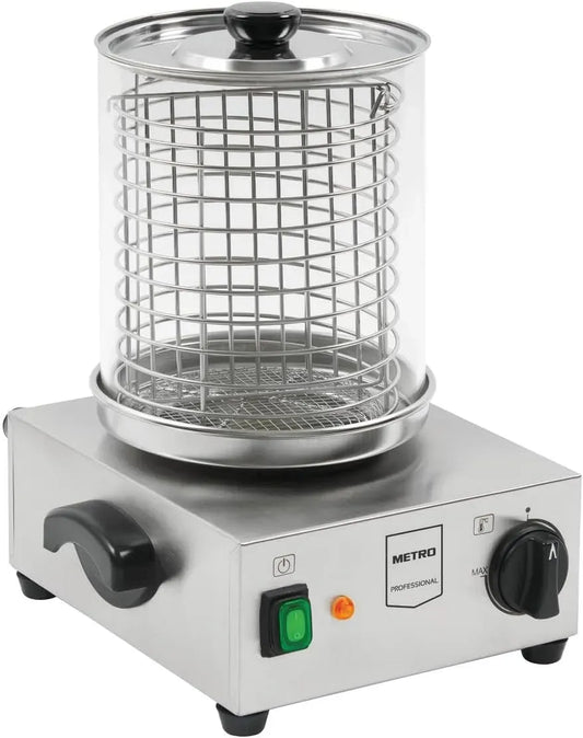 GHM1002 Macchina per Hot, 28.9 x 33.7 x 40 cm, 800 W, Ø 20 cm, 22 cm, acciaio inox, argento, vetro, per Hot Dog GHM1002, METRO