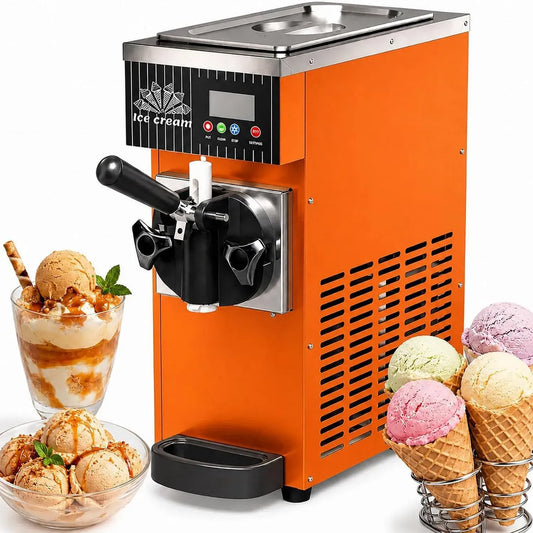 Macchina per Gelato, macchina per gelato e sorbetto, 51x40CM, 450 W, 5 kg, display LCD, per Gelato Soft Elevata capacità Produttiva 4-5 kg/Ora 4