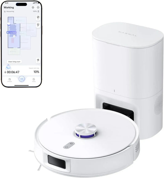 Robot aspirapolvere, NARWAL, aspirapolvere robot, lavapavimenti elettrico, Svuotamento Automatico