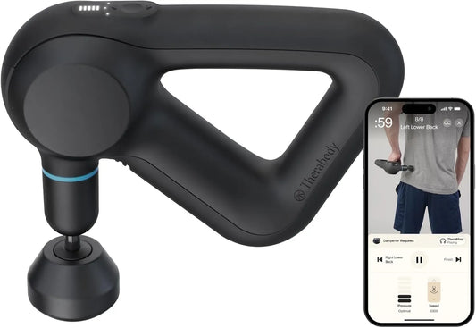 Dispositivo, massaggiatore muscolare, portatile, Bluetooth, per Terapia Muscolare Profonda con Tecnologia QuietForce