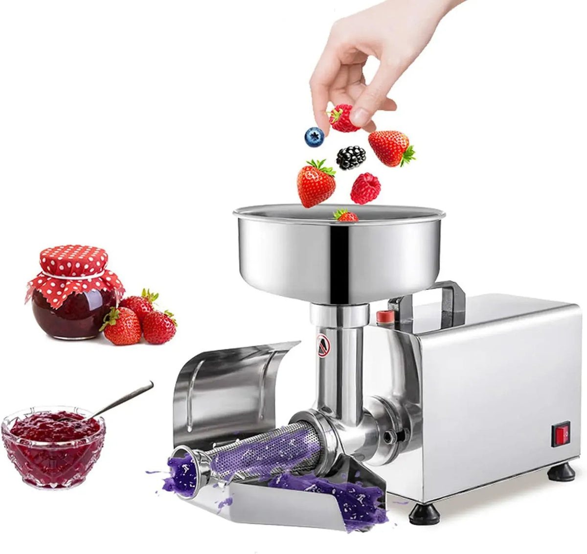 Macchina per Marmellata, Filtro, Motore, estrattore di succo e spremiagrumi, 50 kg, acciaio inox, per Marmellata di Pomodori in Acciaio Inossidabile