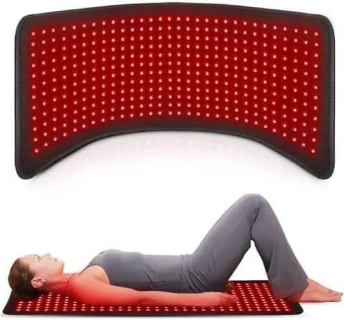 Tappetino, Lampada, 80x30cm, rosso, Tappetino a luce rossa 80x30cm Lampada Infrarossi Cintura Red Light Therapy