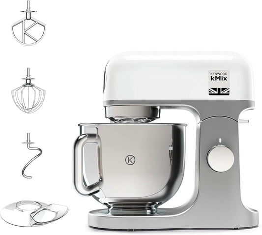 Kenwood KMX750WH Accessorio per elettrodomestico, 5 L, 1000 W, dimensioni personalizzabili, acciaio inox, bianco, 3 Ganci di Miscelazione