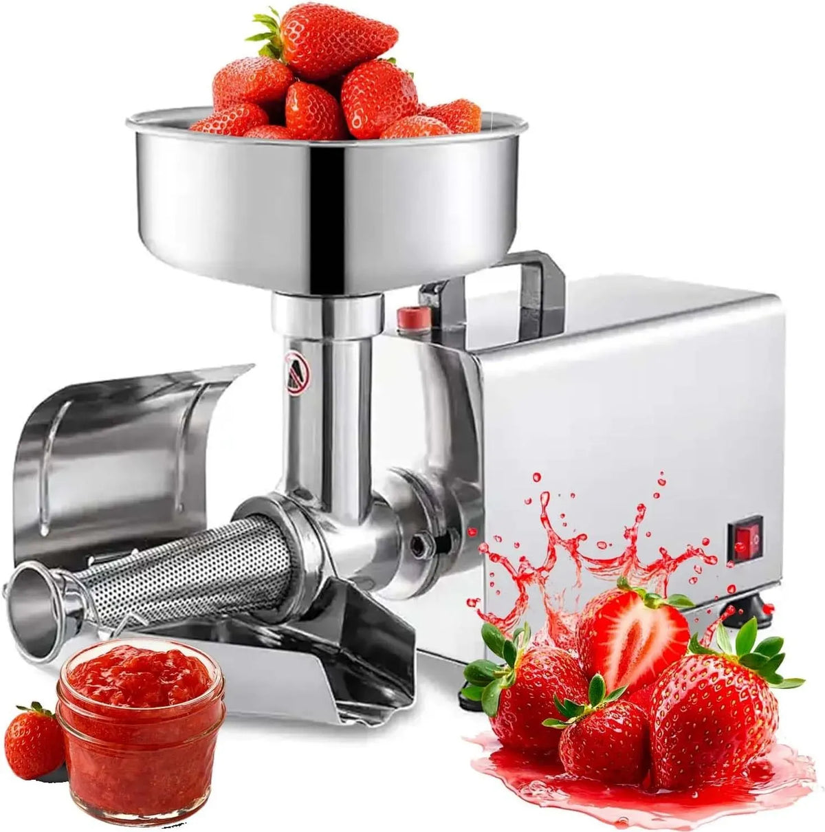 Passapomodoro elettrico, 450 W, pressa per pomodori, professionale, acciaio inox