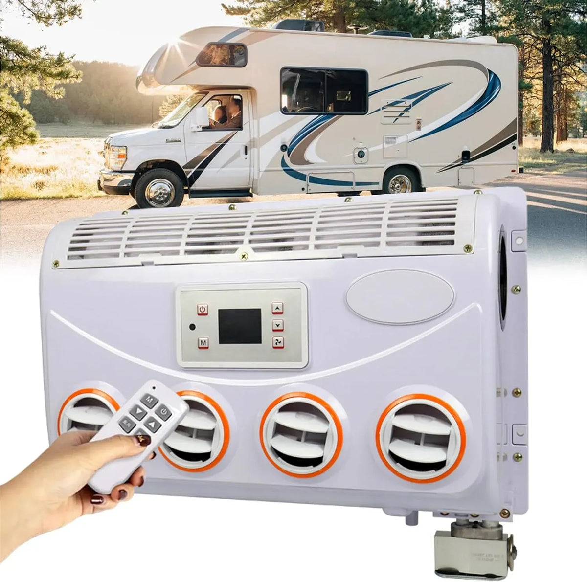 Condizionatore, 12 V, Generic 12V/24V, 2 zone di temperatura, bianco, Bus e RV