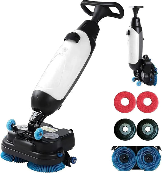 Lavasciuga 4L+6L, 4 L, 36 V, lavatrice/asciugatrice, professionale, bianco, Potenza Spazzola 2x200W e Doppi Serbatoi da