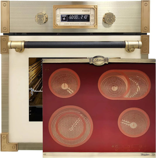 Piano cottura in vetroceramica EH 6427, 60 cm, 73 L, da incasso, Kaiser Forno a pirolisi ElfAD+KCT 6185 IRotEm, retro in vetroceramica