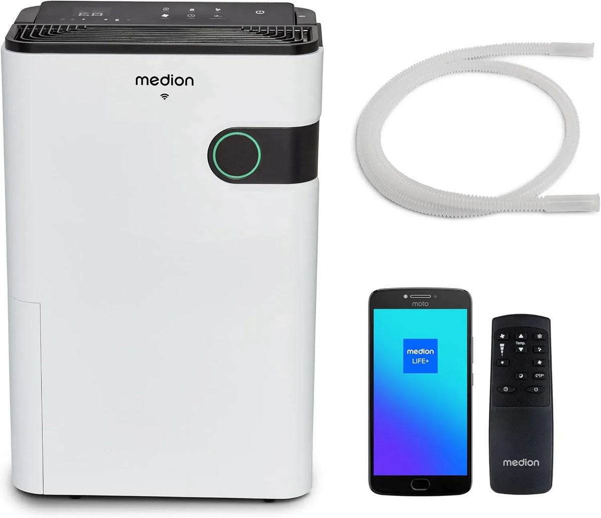 Deumidificatore 24L/giorno, 5 L, 280 W, touch, ampio serbatoio, fino a 40m², potenza massima 280W, 2 livelli di velocità, serbatoio dell'acqua da 5L