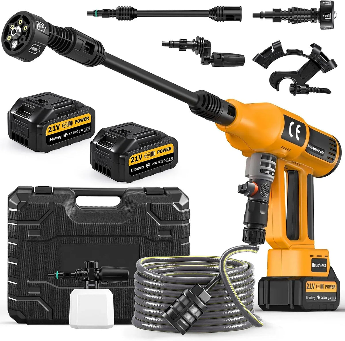 Lavatrice 4.0Ah, portatile, 6 In 1 Rotante Ugello, Tubo da 5M