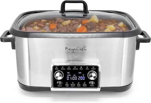 Pentola e padella, 8 L, display digitale, rimovibile, 2 zone di temperatura